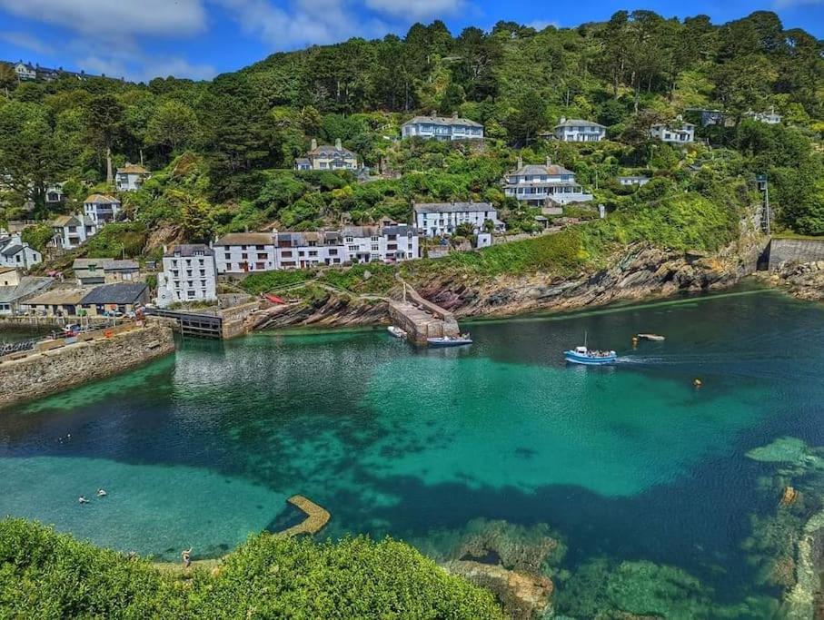 Bijou Coastal Apartment In Polperro With Hot Tub Onsite Parking Downhill Walk To Village Esterno foto
